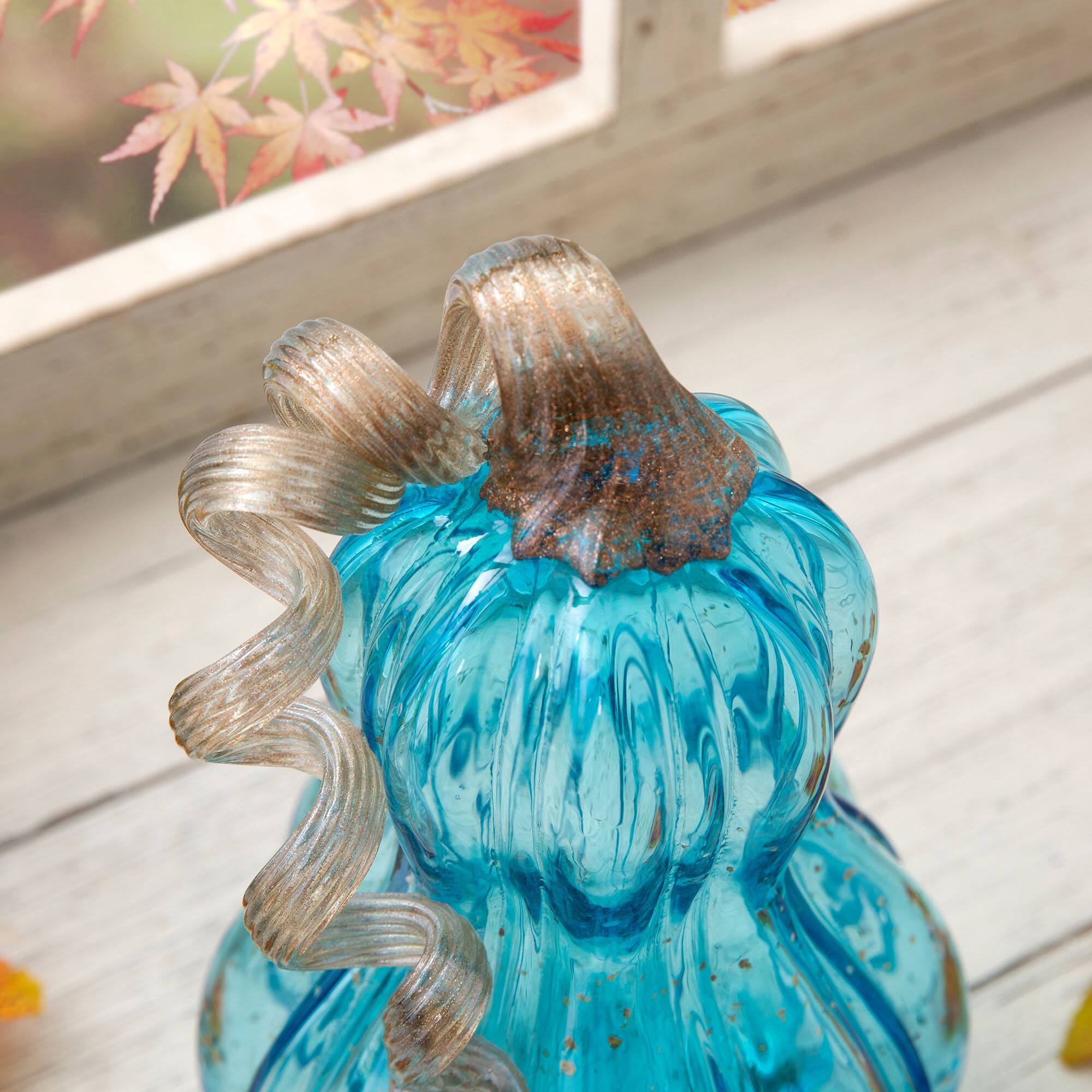 Glitzhome® Glass Gourd, Blue